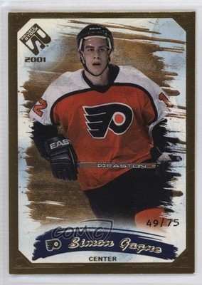 2000-01 Pacific Private Stock Gold 49/75 Simon Gagne #72 0v2