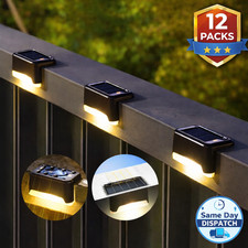 Solar Deck Lights LED Path Garden Patio Pathway Stairs Step Fence Lamp