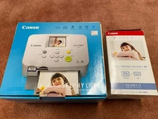 Canon SELPHY CP720 Digital Photo Thermal Printer W/Extra Paper And Ink Cassettes