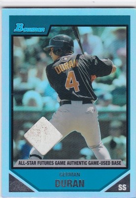 2007 Bowman Draft #BDPP88 German Duran Game Used Base 5/135 Texas Rangers