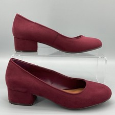 NEW Style Co Women s Gerriee Block Heel Pumps Port Wine Size 7M