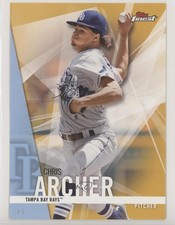 2017 Topps Finest Topps.com Online Exclusive 5x7 Gold 9/10 Chris Archer #36 y0i