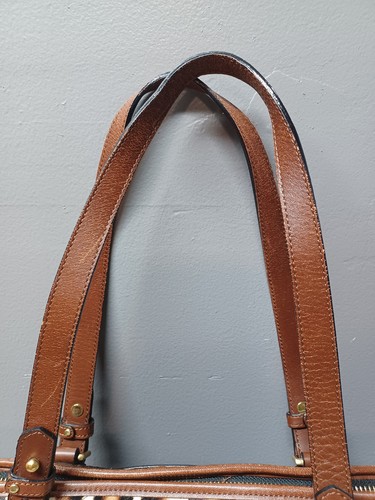 Brahmin Animal Print with Brown Leather Double Strap Shoulder Bag - Picture 12 of 24