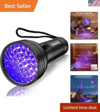 UV Flashlight Black Light, 51 LED Blacklight Pet Urine Detector for Dog/Cat U...