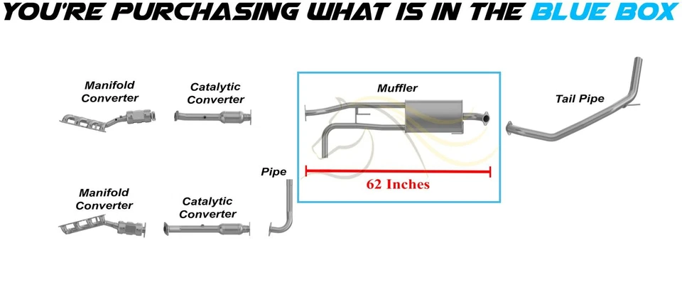 Silenciador de escape Direct-fit se adapta a: 2007-2010 QX56 y 2007-2015 Armada 5,6 L Foto 2 de 4