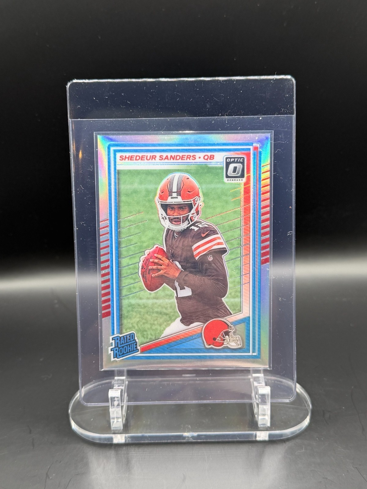 2025 Donruss Optic Rated Rookie RC Shedeur Sanders Browns #203 Holo Silver Prizm