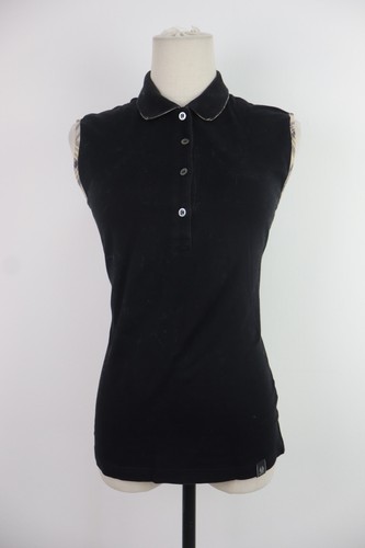 Belstaff, Belstaff Women's Polo Shirt Size 42 T-Shirt Italy Vintage Cotton Sleeveless