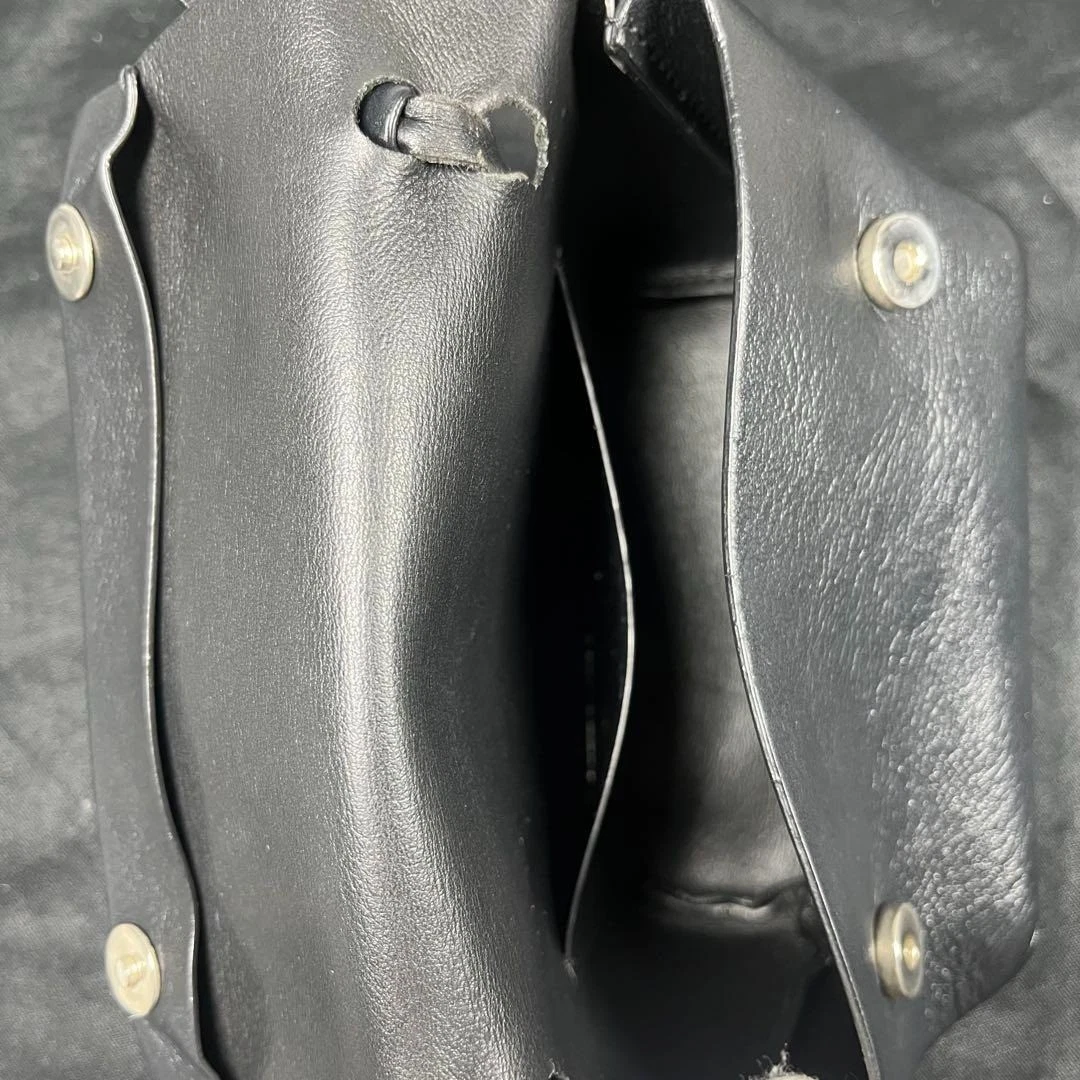 ACNE STUDIOS Mini borsa a tracolla in pelle nera autentica