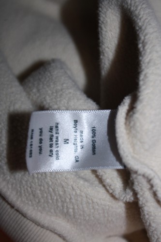 $139 Perfect White Tee perfectwhitetee Hoodie Sweatshirt 100% Cotton Medium Tan - Picture 4 of 8