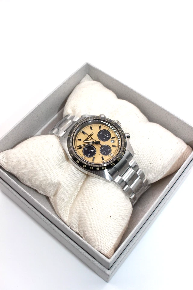 Orologio Uomo SEIKO PROSPEX SPEEDTIMER SBDL089 Marrone Chiaro Solare 10ATM... - Immagine 4 di 4