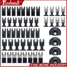 Findmall 50Pcs Oscillating Multitool Tool Blades For Metal Wood Plastic Cutting