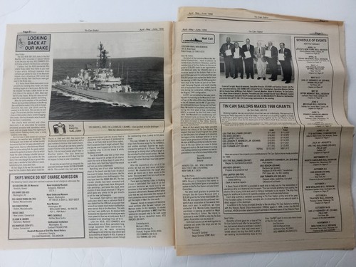 The TIN CAN SAILOR Newspaper 1998 Vol. 22 No. 2 DESTROYER DIVISION 50 1943-1945 - Picture 4 of 24