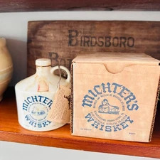 Michter’s Sour Mash Whiskey Stoneware Jug PINT circa 1976 B Series Empty w/box