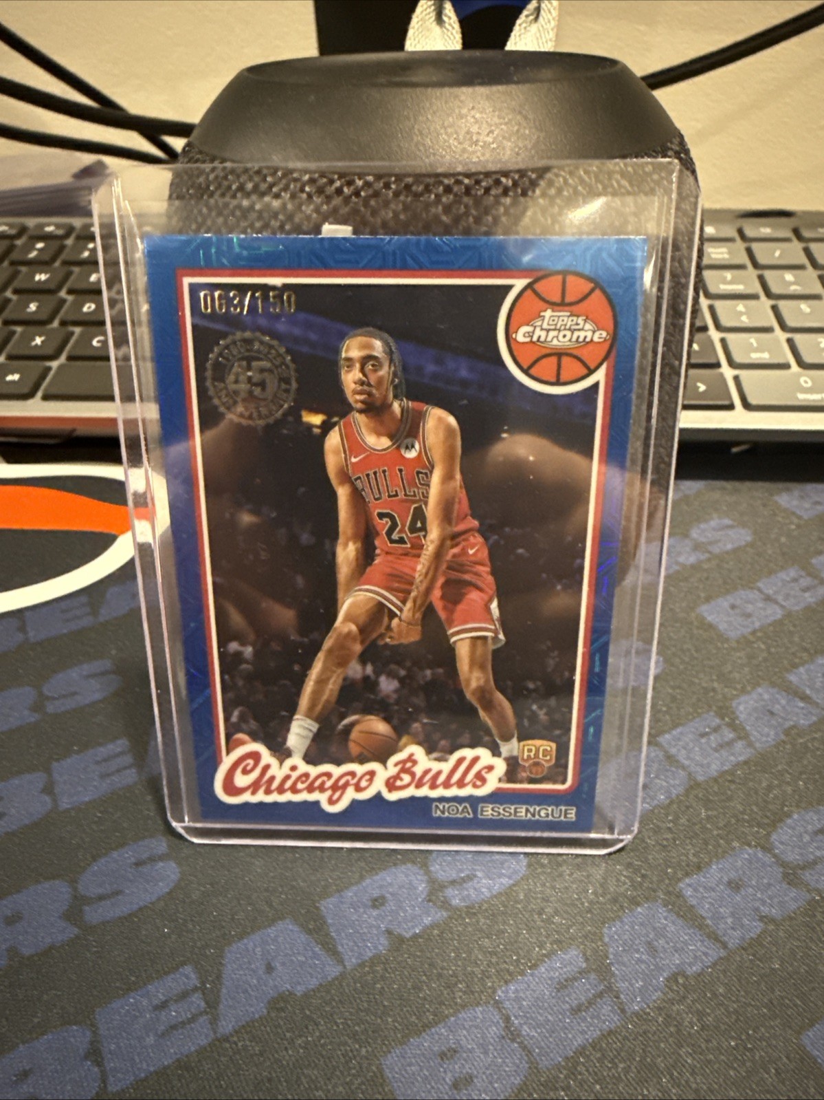 2025-26 Topps Silver Pack Blue Mojo Noa Essengue Rookie Bulls /150 #TC-NE