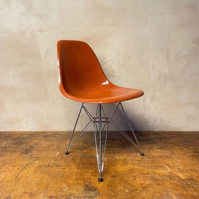 Vintage Eames Für Herman Miller Dsr Stuhl Eiffel Base 50s 60s Terrakotta #4777