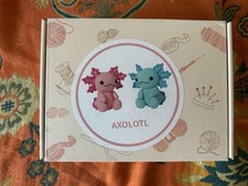 Gipony Axolotl Crochet Kit with Yarn, Hook, Stuffing, Safety Eyes  Instructions