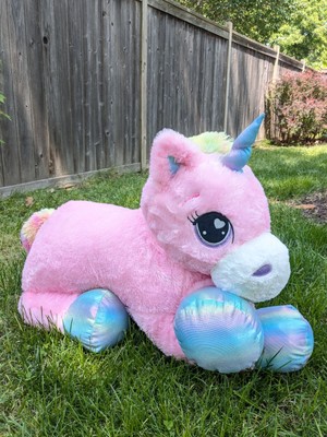 Goffa Giant Jumbo 42'' Unicorn Plush Stuffed Animal Colorful Rainbow Colors Rare 