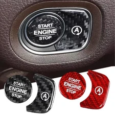 Carbon Fiber Start Stop Push Button Cover Trim For Benz GLE GLS G W167 X167 W464