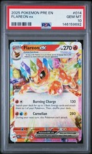 Pokémon TCG Flareon ex 014/131 Sv: Prismatic Evolutions Double Rare Holo PSA 10