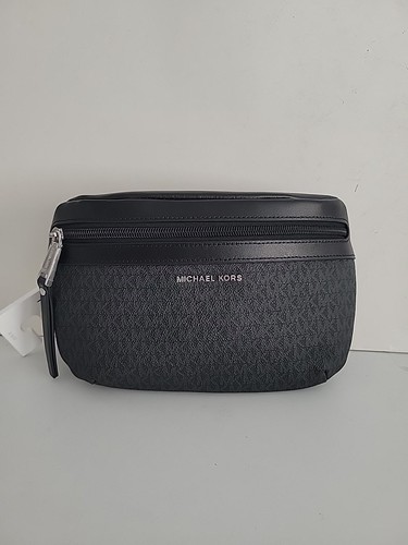 Michael Kors Bauchtasche Gürteltasche schwarz Signature beschichtetes Canvas & Leder neu - Bild 3 von 14