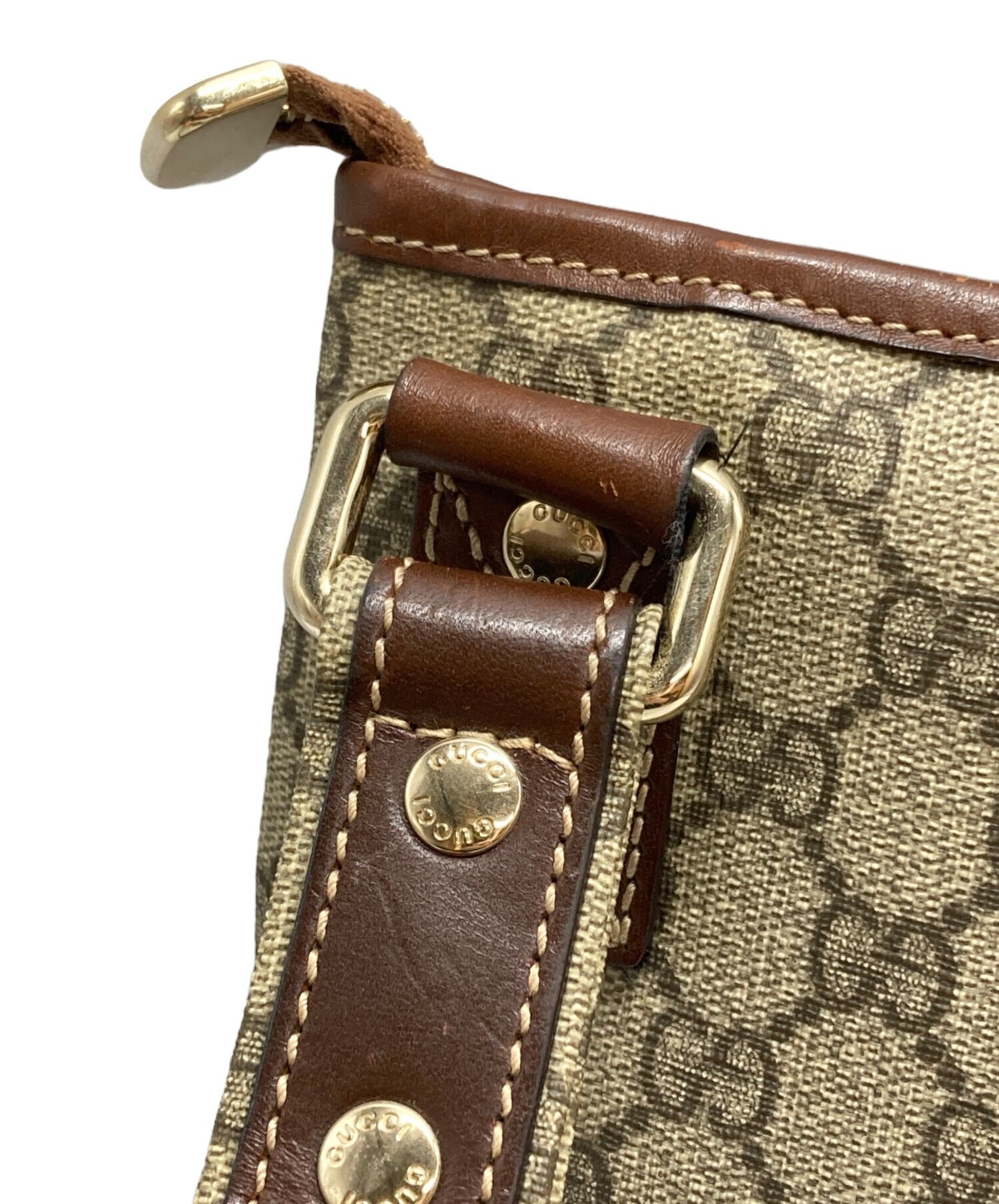 GUCCI GG Supreme Shoulder Bag Beige Canvas Leather Italy Model 246413 SN2596 thumbnail 17