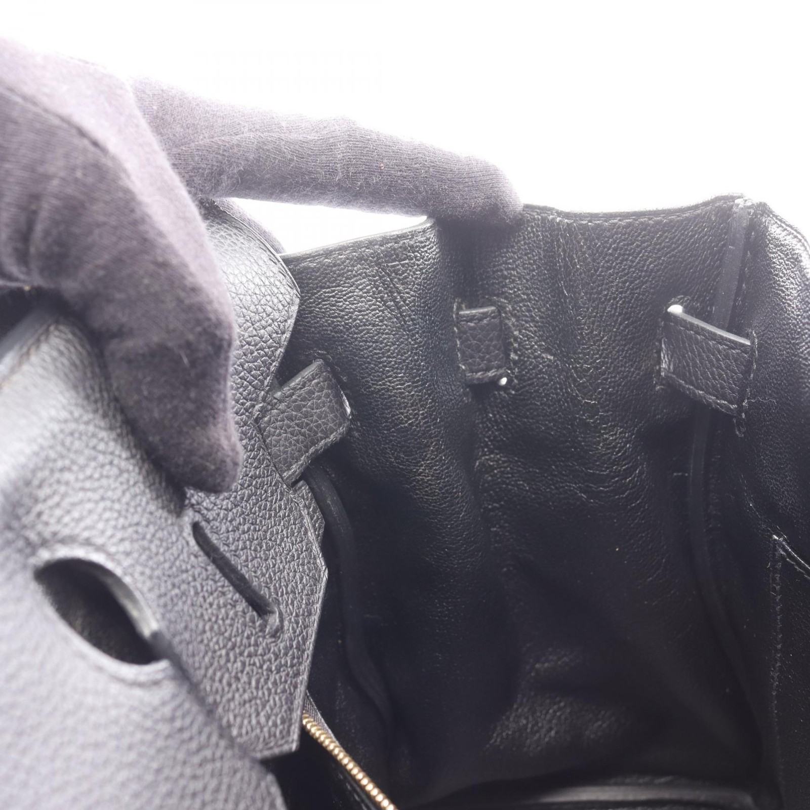 HERMES Birkin 30 Handbag U Togo leather Black Used Women GHW thumbnail 9