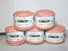 Lot 5 Caron Coconut Cakes Tutti Frutti Yarn V...