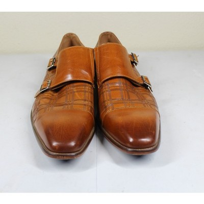 Steven Land monk strap loafer Steven Land Mens Dark Brown Chisel Cap Toe Triple Monk Strap  main image 2