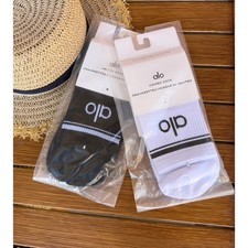 2 PAIRS Alo Socks pairs Short socks for both men and women SIZE S White Black