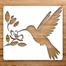 Hummingbird Art Large Reusable Wall Stencil For Painting DIY Home Decor Template