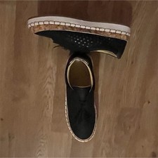 Black Women's Slip-On Flats with Bow Accent, Round Toe, Casual Solid Style