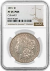 1893 $1 Morgan Silver Dollar NGC XF Details Cleaned Key Date Coin