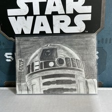 R2-D2 Topps Star Wars 1/1 Sketch Card Auto Smugglers Outpost Emma Douglas