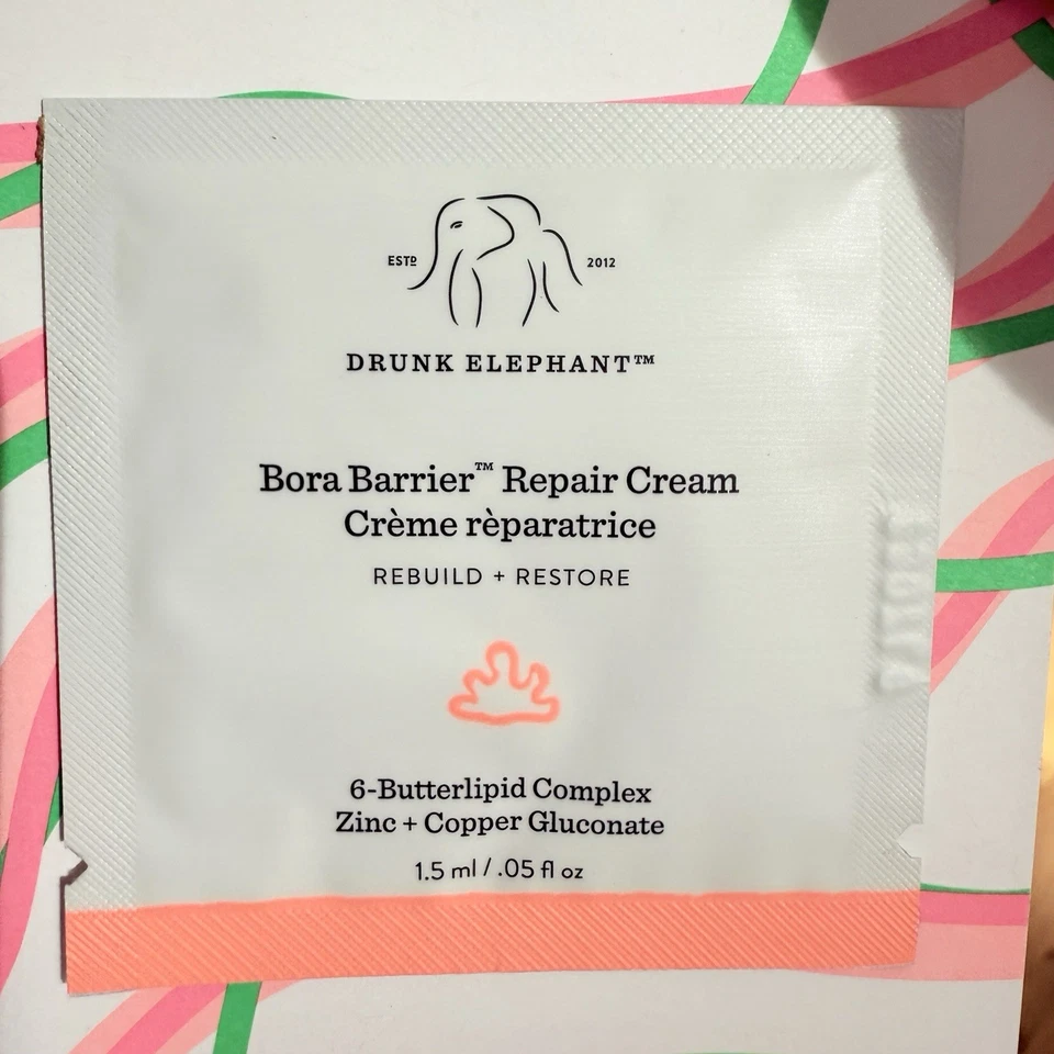 5 Drunk Elephant Bora Barrier Repair Cream SAMPLES 0.05 oz Each, 0.25 oz TOTAL - Image 2 of 3