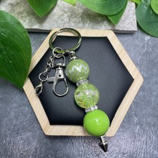 4.5 Stainless Steel Candy Bubblegum Bead Keychain Purse Backpack New C1131