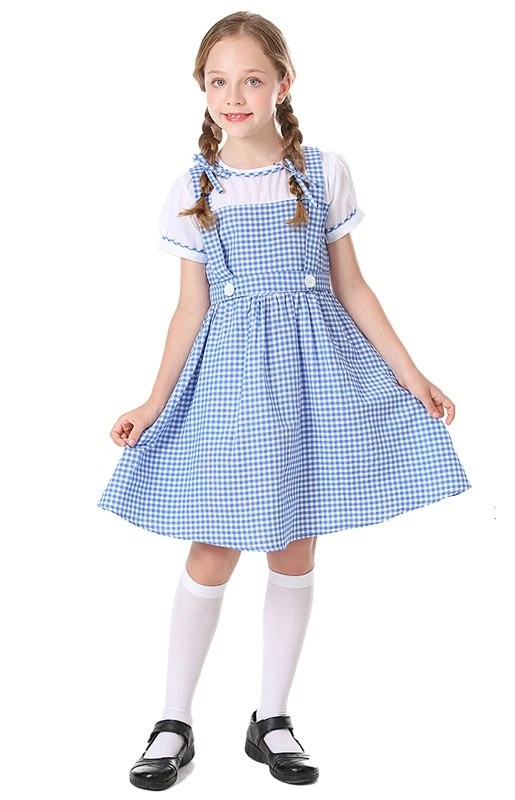 Niñas Mago de Oz Dorothy Disfraz Niños Semana del Libro Disney Halloween Vestido Elegante Foto 2 de 4