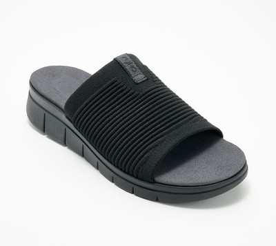 Ryka Slip-On Slide Sandals Epic Black 9.5/M New