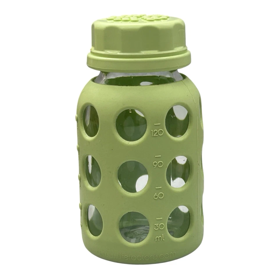 Lifefactory Botella de Vidrio con Tapa Verde Niño Talla 4 Oz Francia Foto 3 de 4