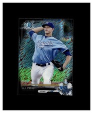 2017 Bowman Chrome Mini Prospects Black Shimmer Refractor BCP4 A.J. Puckett /100