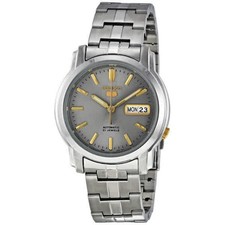 Seiko 5 Automatic Grey Dial Stainless Steel Men's Watch SNKK67
