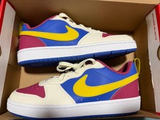 Zapatilla deportiva Nike Court Borough Low Recraft BG Sweet Beet Bright Citron para niños 5,5 años nueva en caja