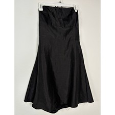WTOO by Watters & Watters Black Strapless Pleated Cocktail Dress Size 10