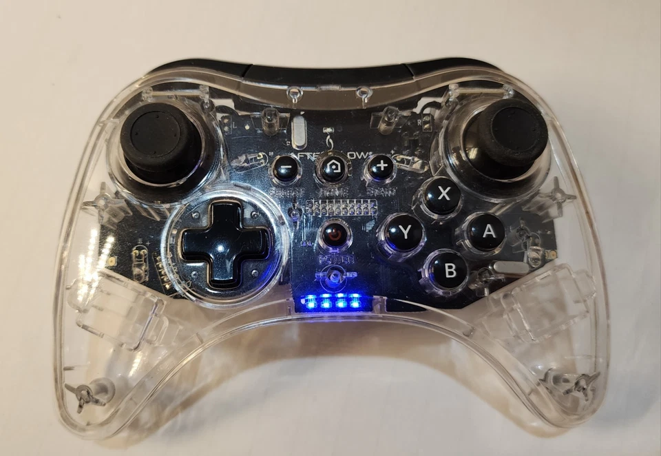 Nintendo Wii U Pro Controller • AfterGlow • 085-018 • Clear/ Black • Excellent - Image 2 of 4