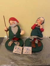 Annalee Dolls Mr & Mrs Santa Claus Christmas Holiday Figures - #5150 & #5151