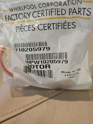 WPW10205979 W10205979 2318021 GENUINE OEM WHIRLPOOL Dispenser Ice Door Motor B84