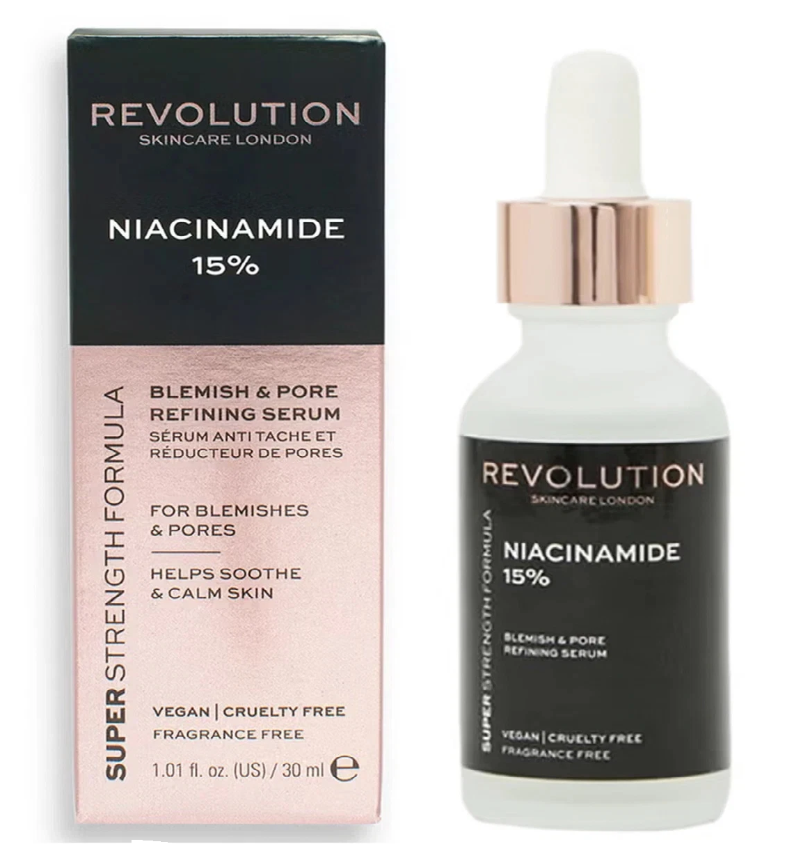 Revolution Blemish Pore Serum Refining 15% Niacinamide 30ml BNIB