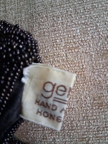 Vintage Hong Kong beaded Genie crossbody coin purse credit card lipstick - Picture 12 of 15