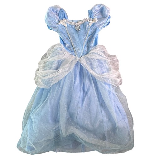 Disney Store Cinderella Costume Dress Blue Sparkle Princess Girls Size 11/12