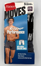 Hanes Moves Men's X-Temp Underwear Mens 2XL 3 Boxer Breifs