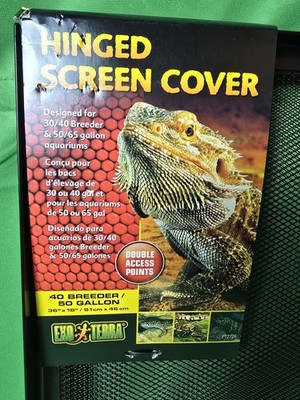 EXOTERRA Hinged Screen Cover 36x18'' for 50/65 Gal Aquarium,30/40 Breeder, PT2726